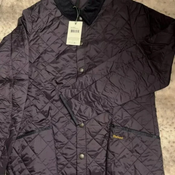 Barbour Men's Liddesdale Quilted Jacket MSRP $ 270 in Navy British Heritage - Picture 3 of 16